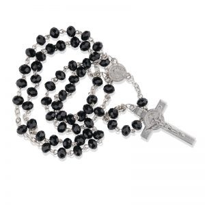 Black Bead Metallic Rosary PART THREE